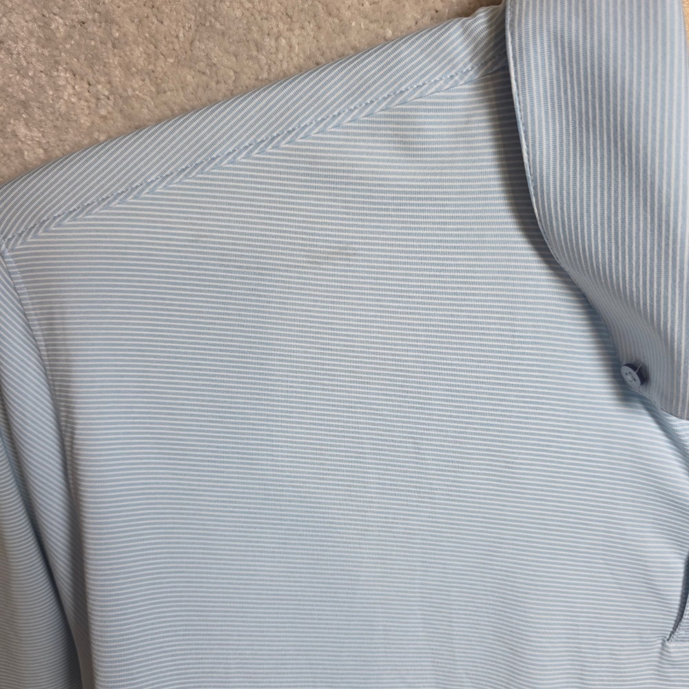 Walter Hagen Polo Shirt Mens 4XLT Blue White Striped Stretch Performance NWT - Picture 14 of 14